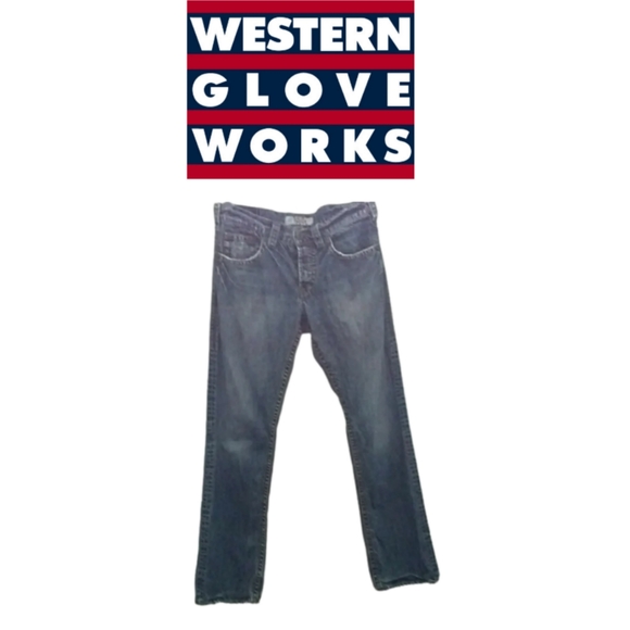 WESTERN GLOVE WORKS "1921" DISTRESSED JEANS - Picture 1 of 5
